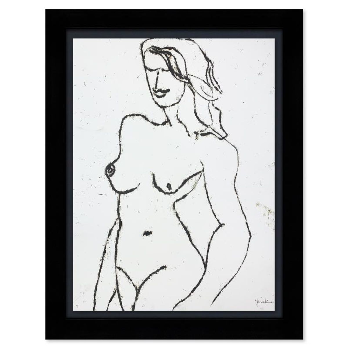 Jenik Cook, Framed Hand Signed Original Painting with Letter of Authenticity.