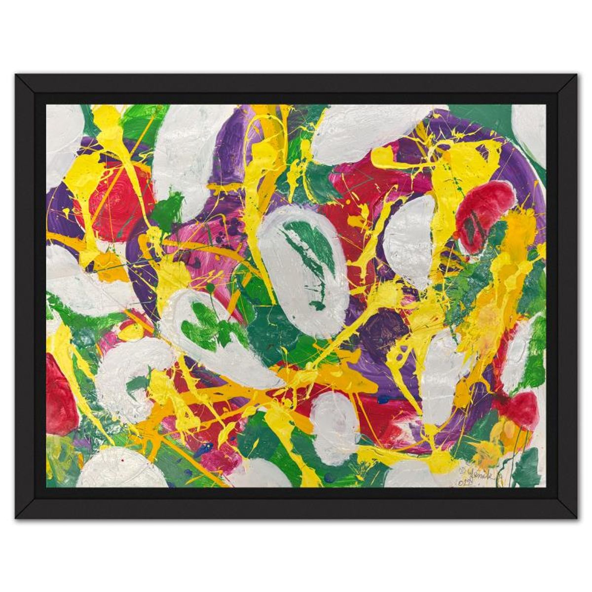 Jenik Cook, Framed Hand Signed Original Painting with Letter of Authenticity.