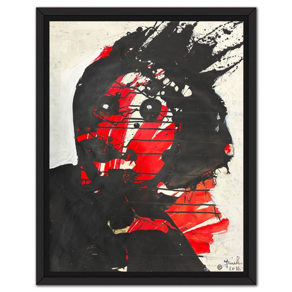 Jenik Cook, Framed Hand Signed Original Painting with Letter of Authenticity.