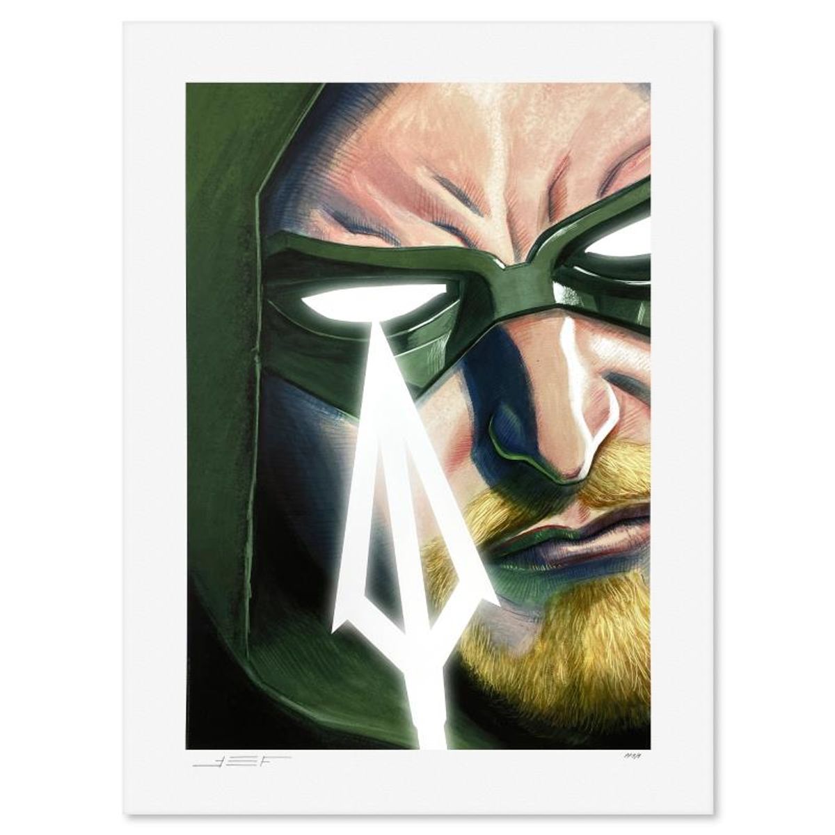 DC Comics & Juan Ferreyra, "Green Arrow" Limited Edition, PP Numbered 3/4 and Signed with Letter of Authenticity.