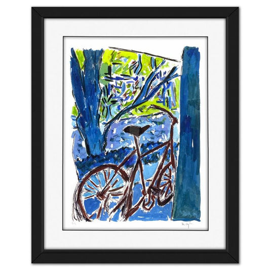 Bob Dylan, "Bicycle (Blue)" Framed Limited Edition, Numbered PP 1/2 and Hand Signed with Letter of Authenticity