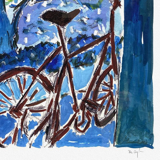 Bob Dylan, "Bicycle (Blue)" Framed Limited Edition, Numbered PP 1/2 and Hand Signed with Letter of Authenticity