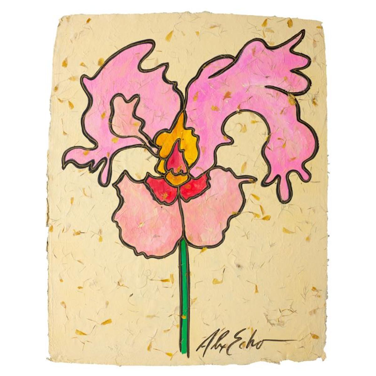 Alex Echo, "Untitled" Hand Signed Original Painting with Letter of Authenticity.