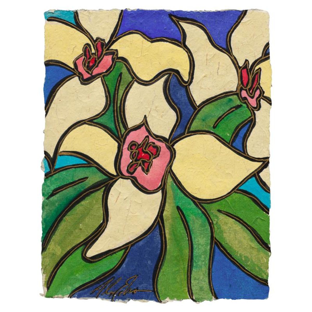 Alex Echo, "Untitled" Hand Signed Original Painting with Letter of Authenticity.