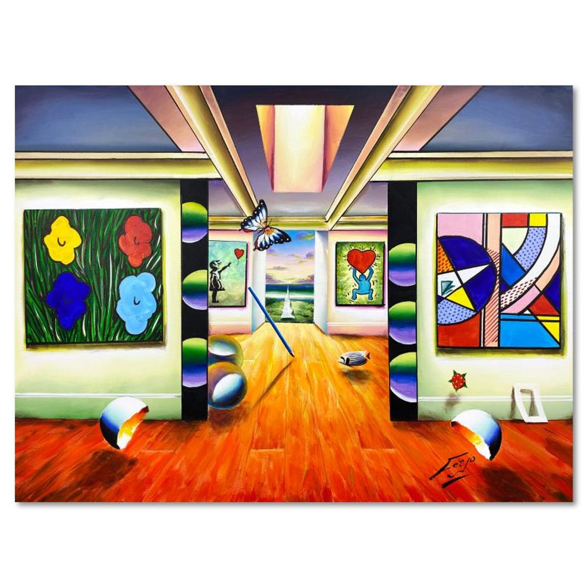 Ferjo, Original Acrylic Painting on Canvas, Hand Signed with Letter of Authenticity