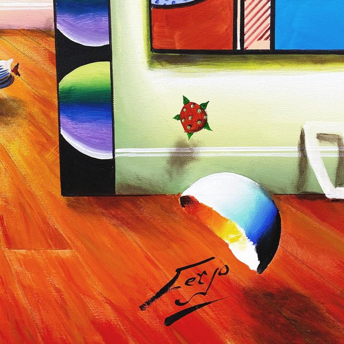 Ferjo, Original Acrylic Painting on Canvas, Hand Signed with Letter of Authenticity