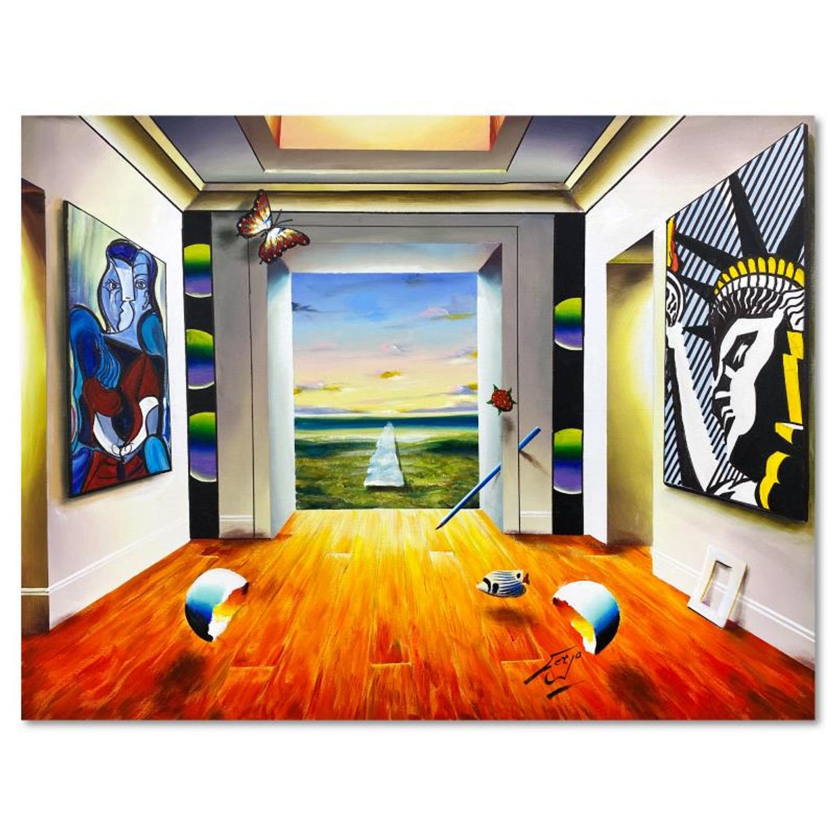 Ferjo, Original Acrylic Painting on Canvas, Hand Signed with Letter of Authenticity