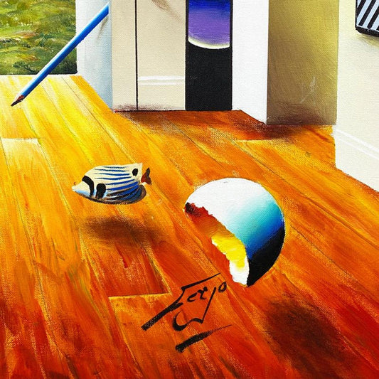 Ferjo, Original Acrylic Painting on Canvas, Hand Signed with Letter of Authenticity