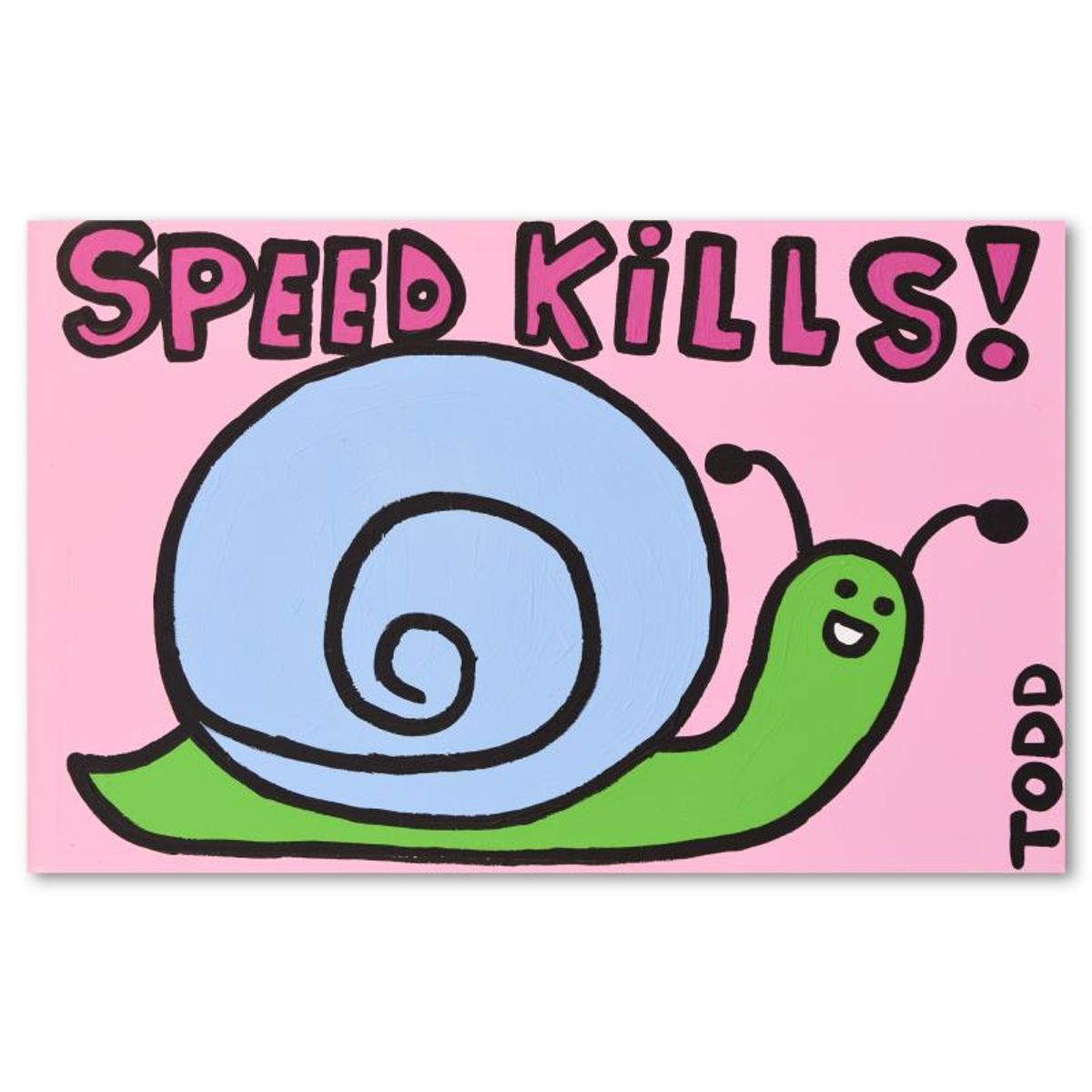 Todd Goldman, "Speed Kills" Original Acrylic Painting on Gallery Wrapped Canvas (36" x 24"), Hand Signed with Letter of Authenticity.