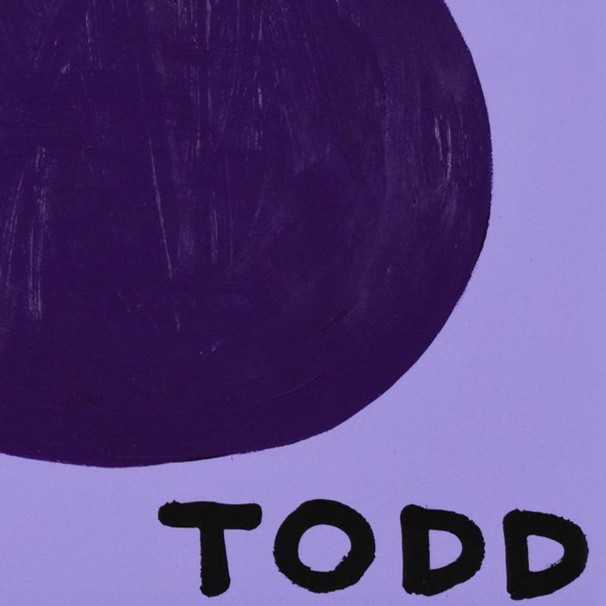 Todd Goldman, "Eggplant" Framed Original Acrylic Painting on Canvas, Hand Signed with Letter of Authenticity.