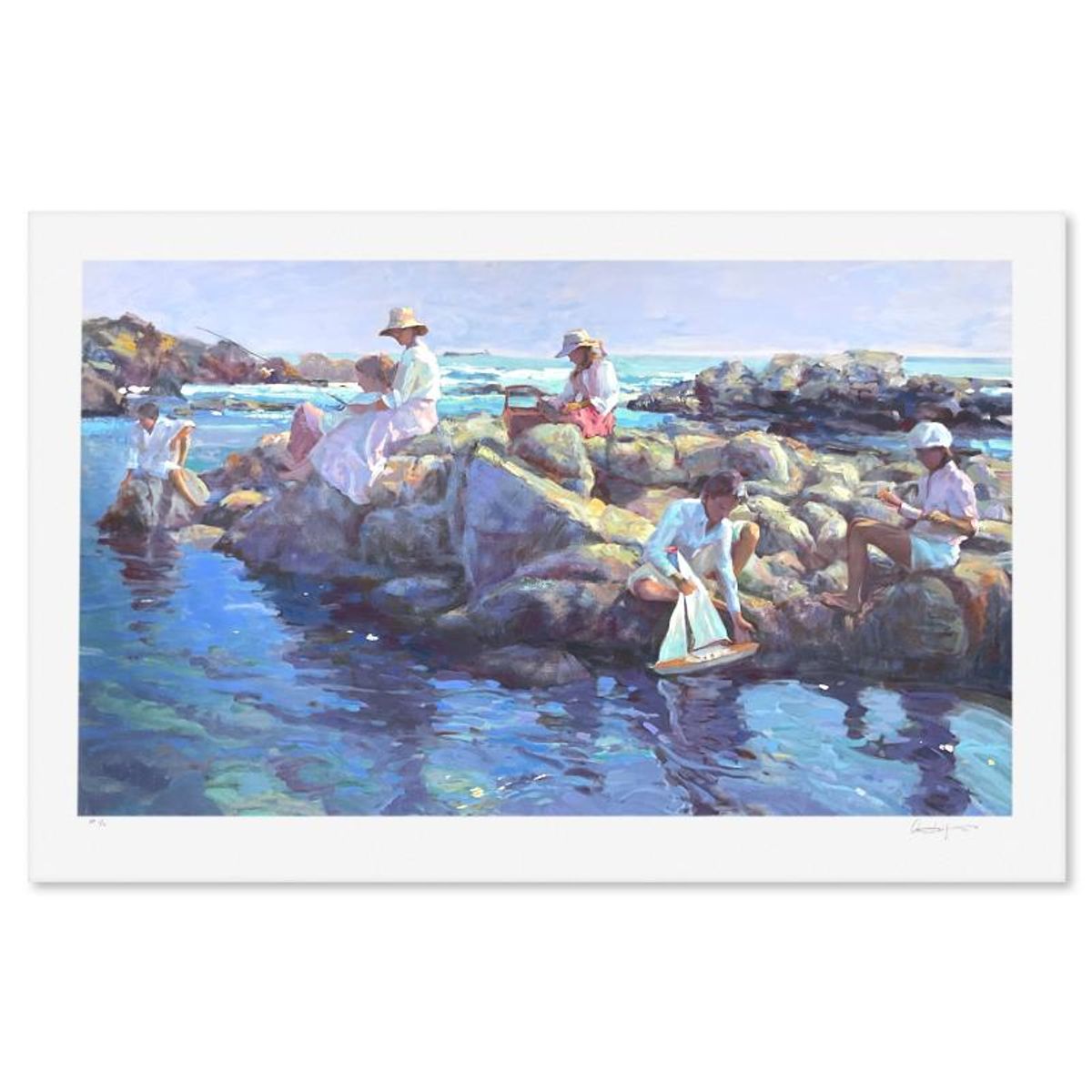 Don Hatfield, "Rock Point" Limited Edition Printer's Proof Serigraph, Numbered 1/11 and Hand Signed with Letter of Authenticity.