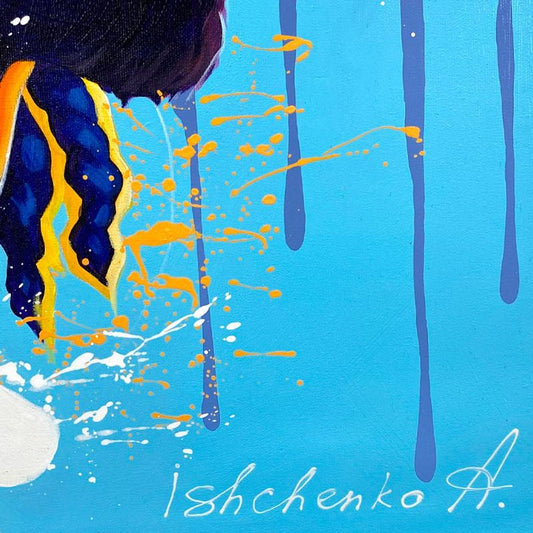 Alexander Ishchenko, "Snoop Dog" Original Acrylic Painting on Canvas, Hand Signed with Letter Authenticity.