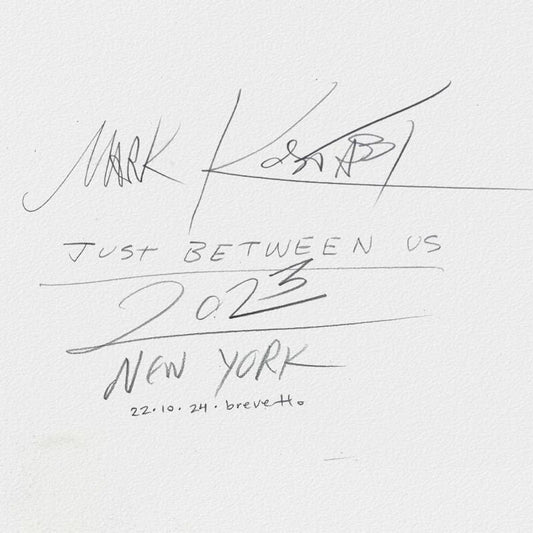 Mark Kostabi, "Just Between Us" Framed Original Drawing on Paper, Hand Signed with Certificate of Authenticity