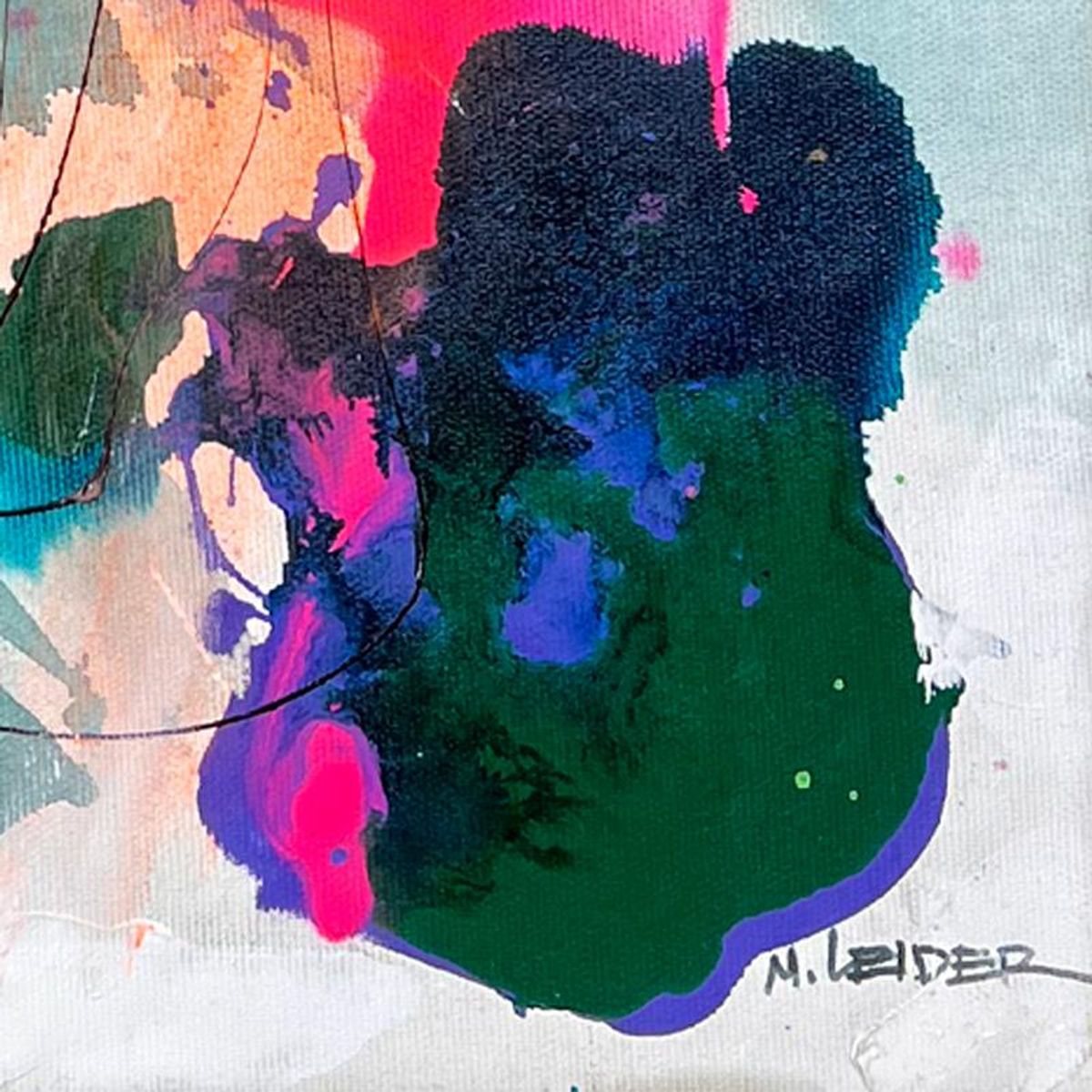 Moshe Leider, Original Painting on Canvas, Hand Signed with Letter of Authenticity.