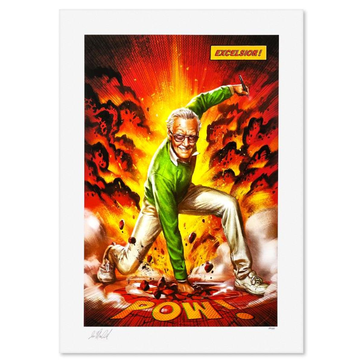 Ian MacDonald, "Excelsior! (Stan Lee)" Limited Edition, PP Numbered 3/4 and Signed with Letter of Authenticity.
