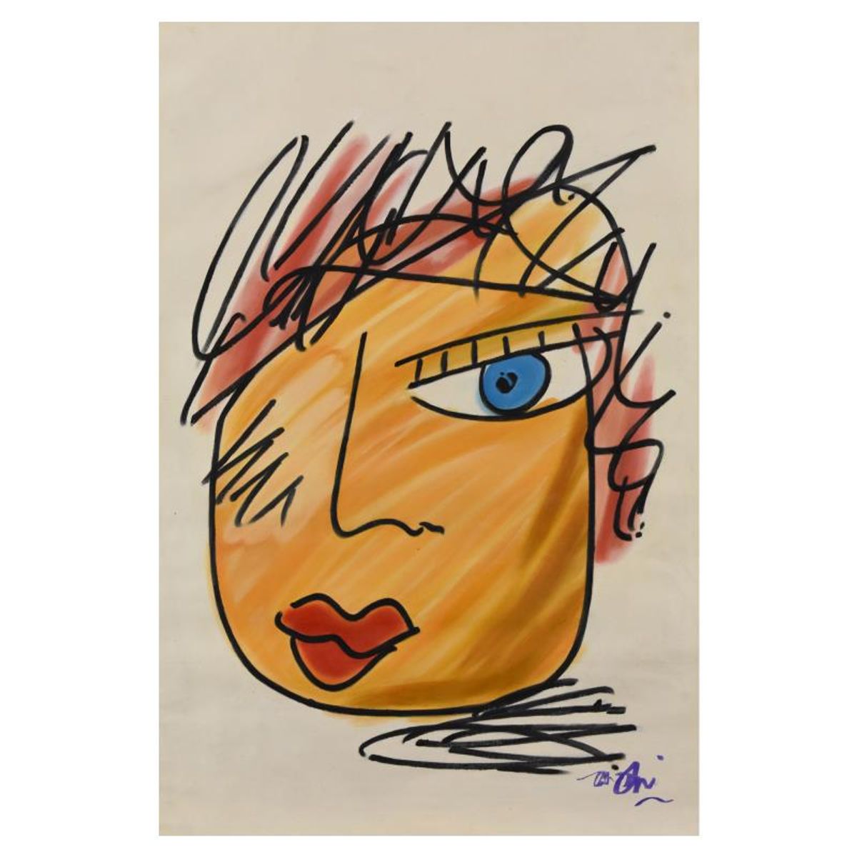 Mani, Original Acrylic Painting on Canvas (24" x 36"), Hand Signed with Letter of Authenticity.