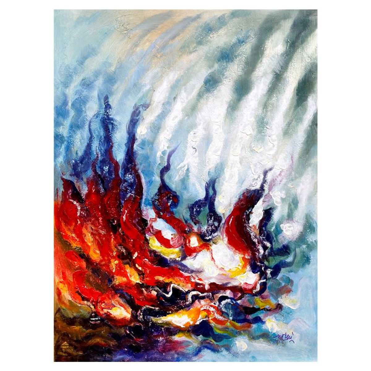 Mani, Original Acrylic Painting on Canvas, Hand Signed with Letter of Authenticity.