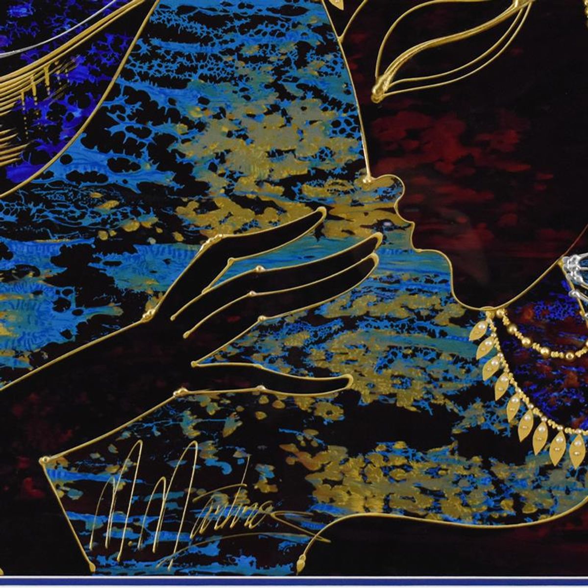 Martiros Manoukian, "Instant Awareness" Framed Limited Edition Mixed Media Silkscreen, PP Numbered 8/15 and Hand Signed with Letter of Authenticity.