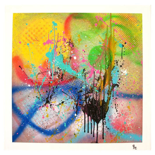 George Marlowe, "1Q84" Original Acrylic Painting on Gallery Wrapped Canvas, Hand Signed with Letter of Authenticity