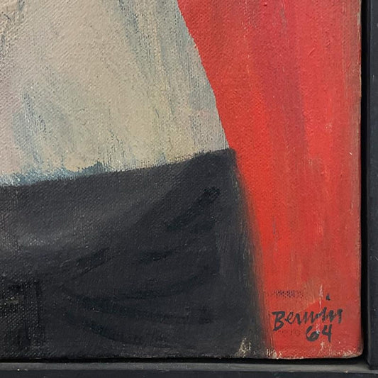 Milton Berwin (1925-2023), Original Painting on Canvas (25" x 15.5"), Dated 1964 and Hand Signed with Letter of Authenticity.