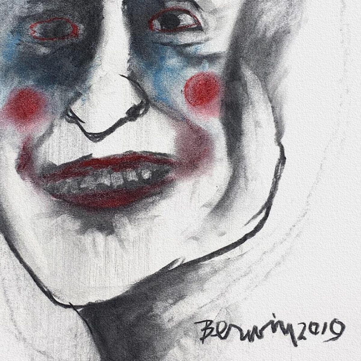 Milton Berwin (1925-2023), Original Drawing (24" x 18"), Hand Signed with Letter of Authenticity.