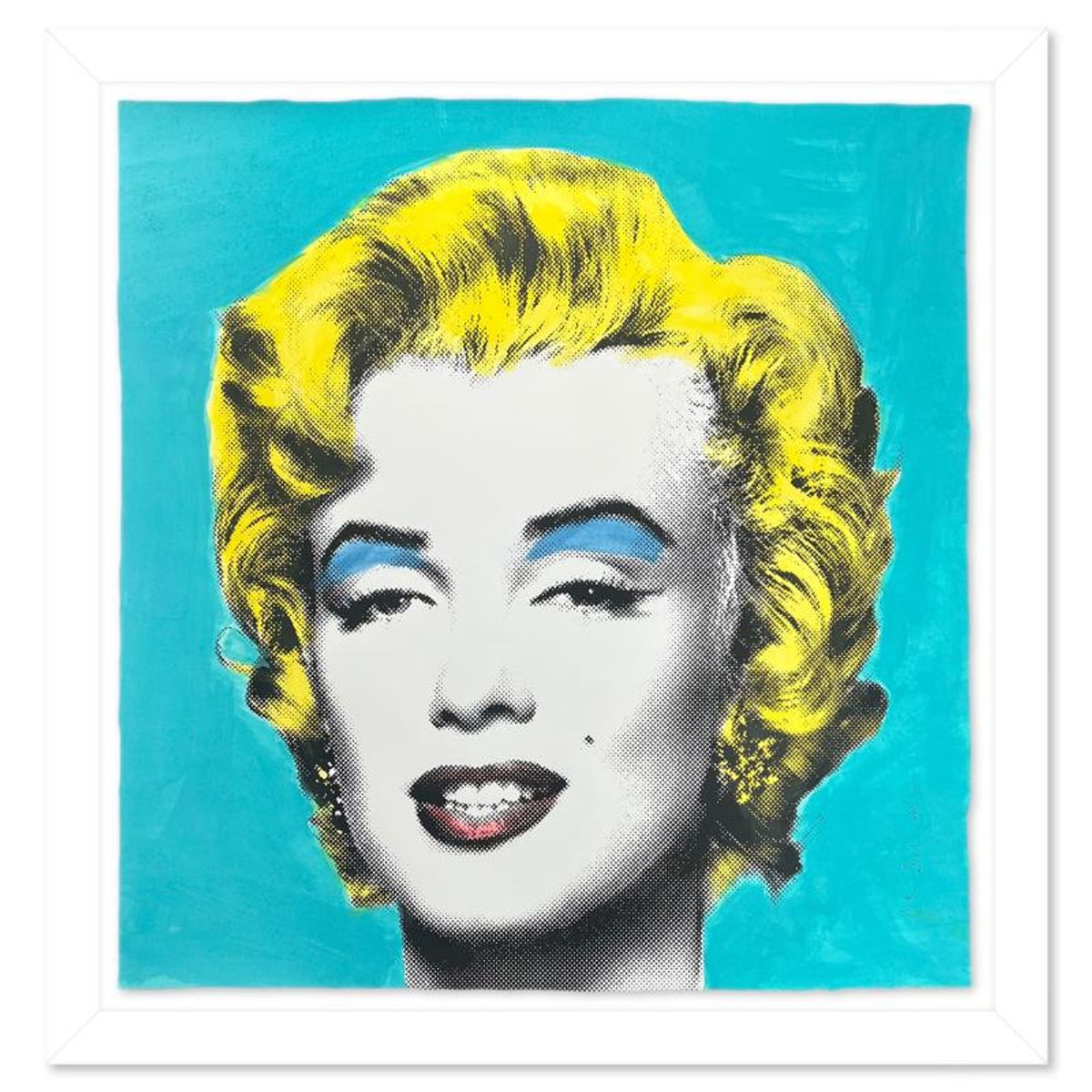 Mr. Brainwash, "Marilyn Monroe" Framed Unique (UNIQ) Mixed Media, Hand Signed with Certificate of Authenticity.