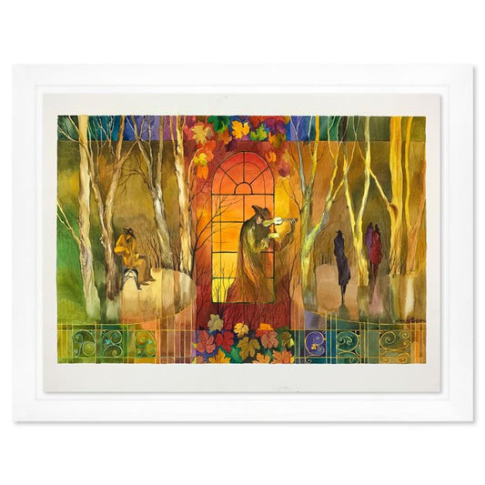 Zina Roitman, Framed Hand Signed Original Painting with Letter of Authenticity.