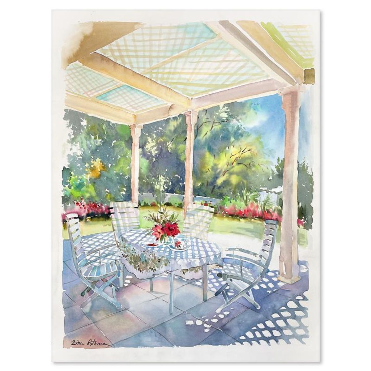 Zina Roitman, Hand Signed Original Painting with Letter of Authenticity.