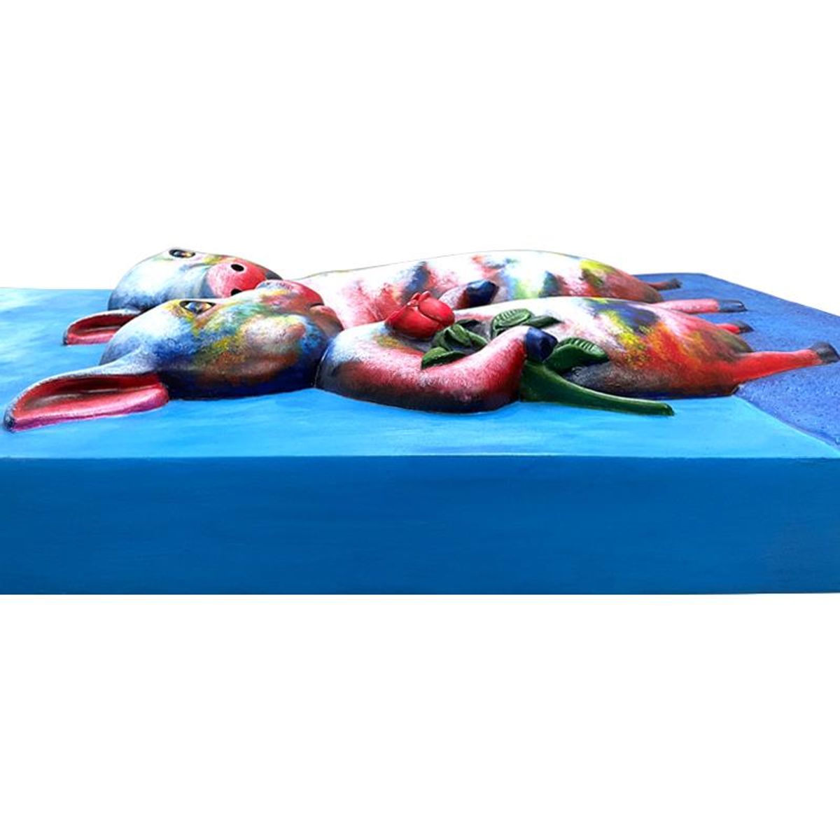 Wang, "Do You Love Me" Hand Painted Limited Edition Bas Relief Sculpture, Numbered 2/3, Hand Signed and Letter of Authenticity.