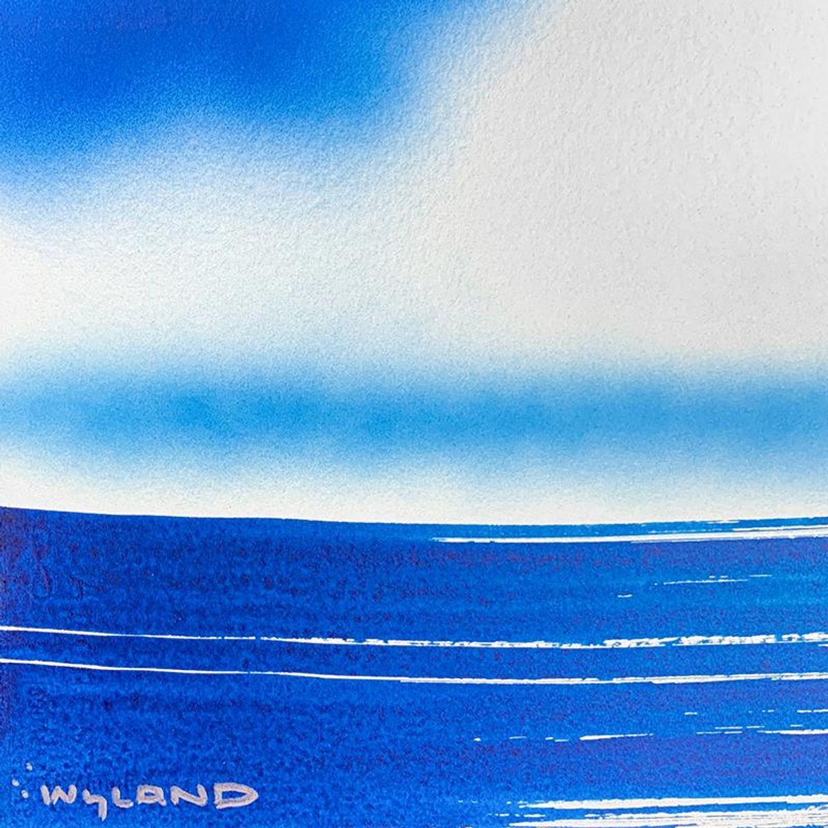 Wyland, "Fluke" Framed, Hand Signed Original Painting with Letter of Authenticity.