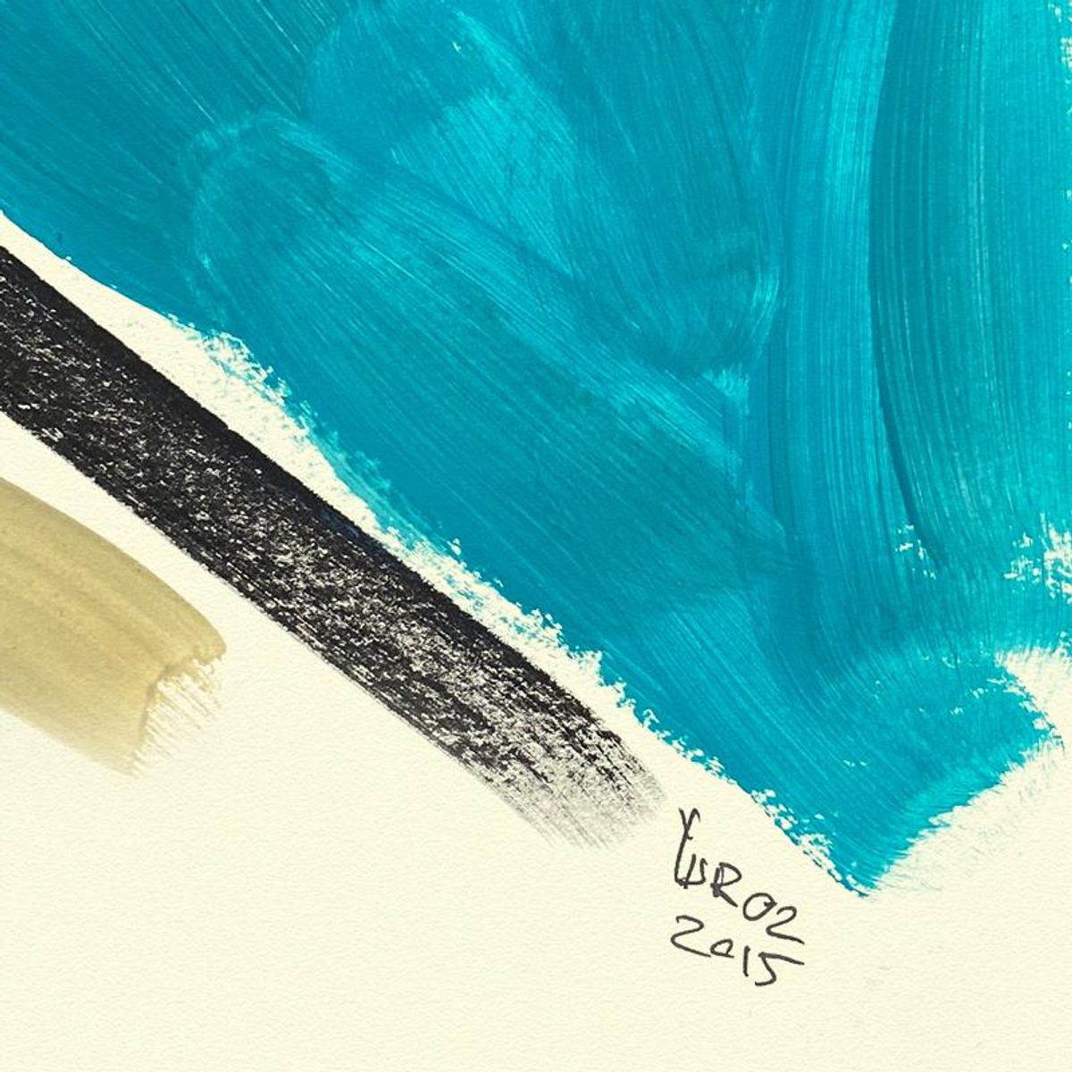 Yuroz, Framed Original Painting, Hand Signed with Letter of Authenticity.