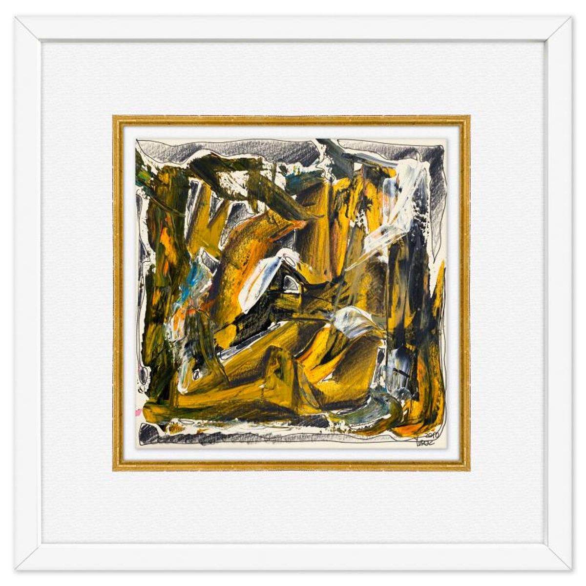 Yuroz, Framed Original Painting, Hand Signed with Letter of Authenticity.