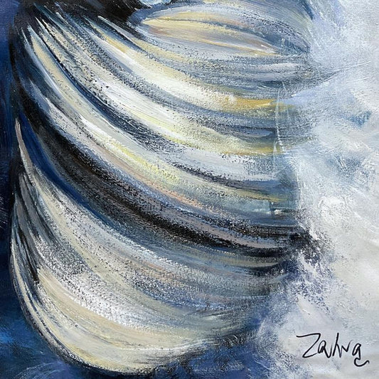 Zahra, Original Acrylic Painting on Canvas (48" x 48"), Hand Signed with Letter of Authenticity
