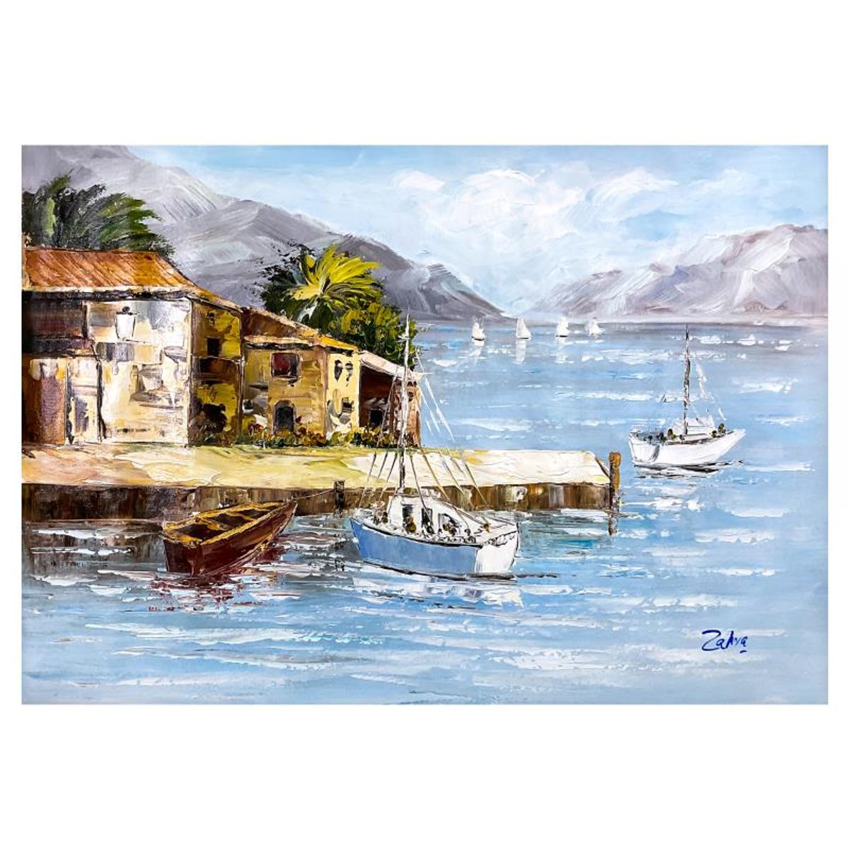 Zahra, Original Acrylic Painting on Canvas (24" x 36"), Hand Signed with Letter of Authenticity