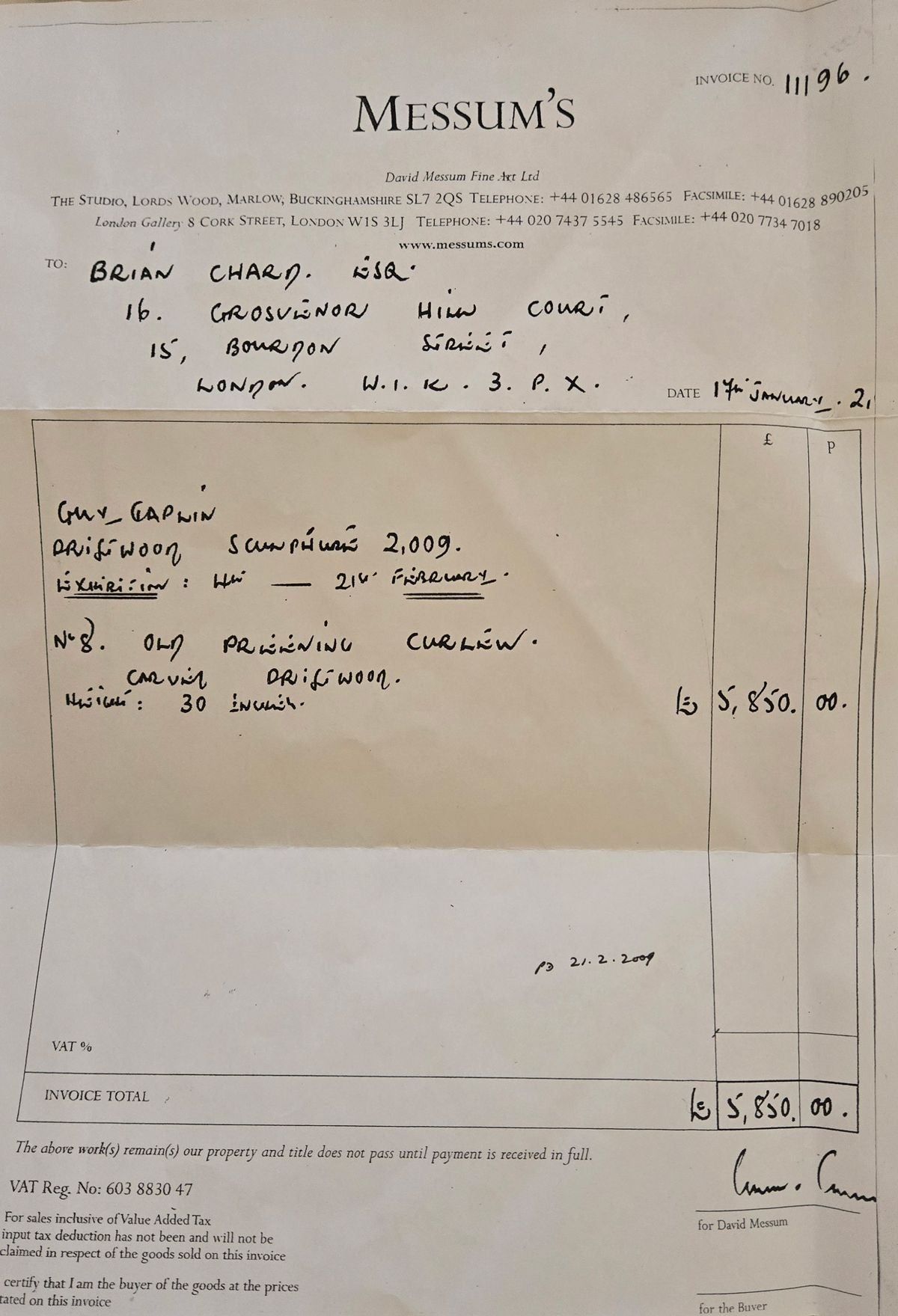 Guy Taplin- Painted Carved Wood "Preening Curlew"