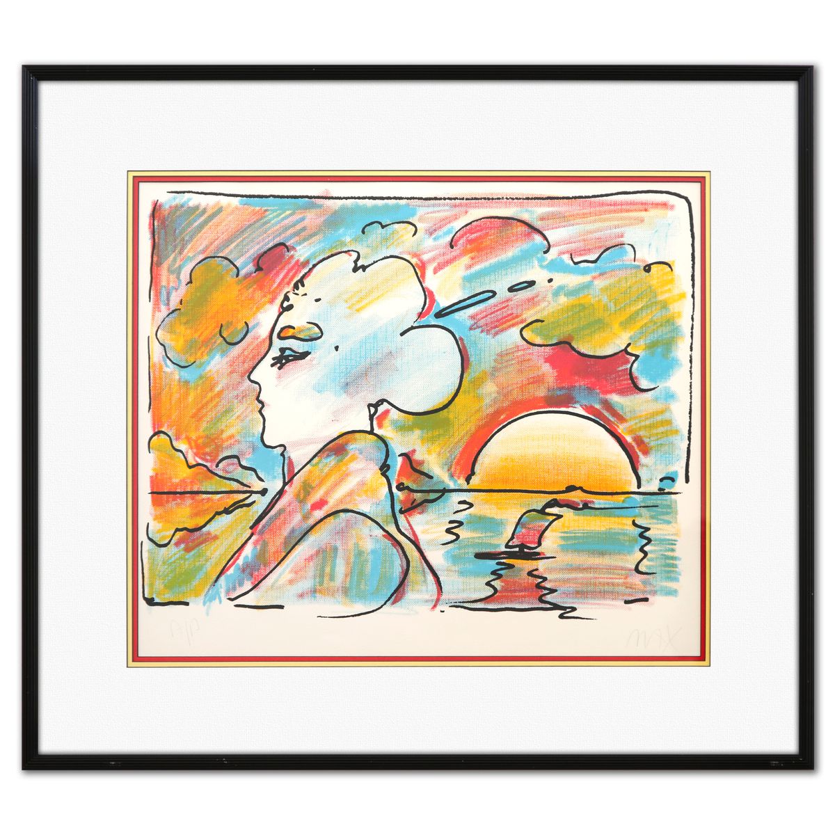 Peter Max- Lithograph "Sunset Profile"