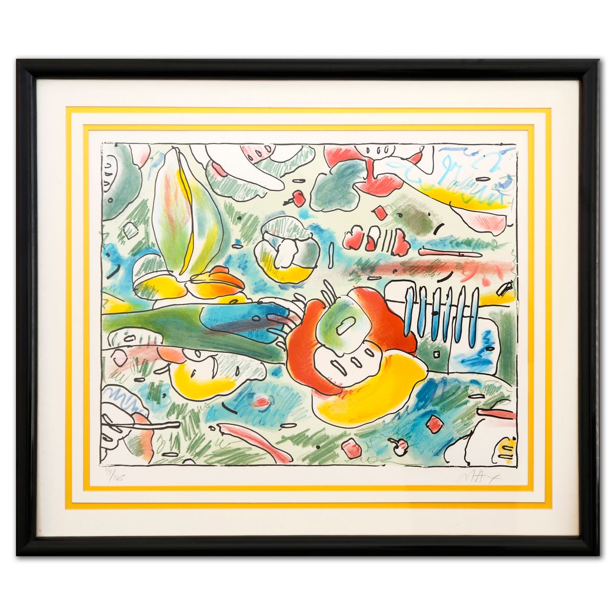 Peter Max- Lithograph "Abstract Flowers"