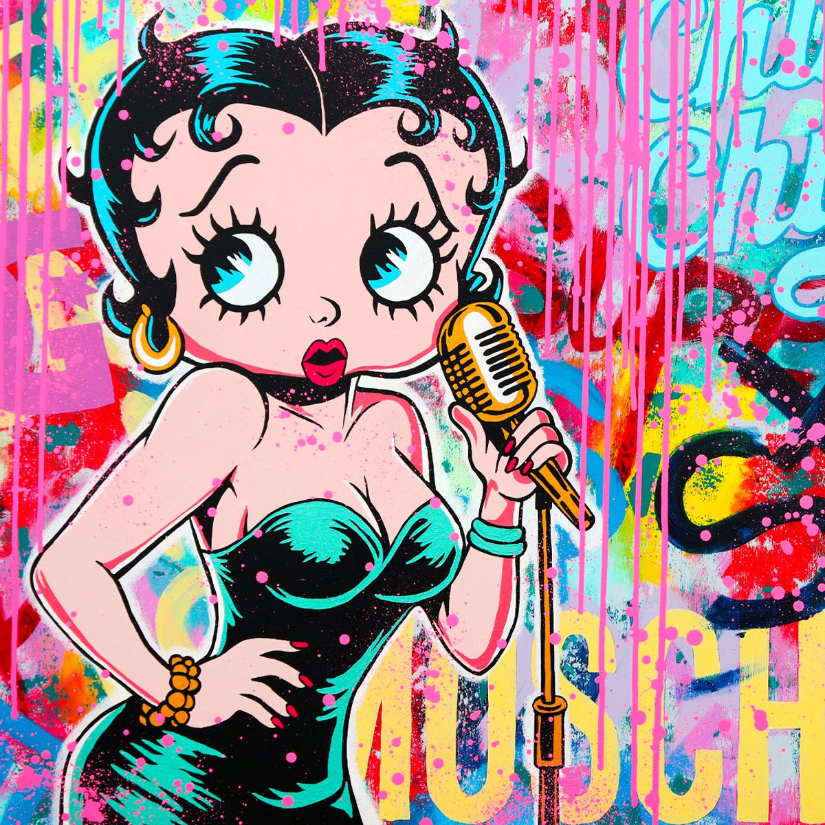 Nastya Rovenskaya- Original Oil on Canvas "Pop Diva Betty"