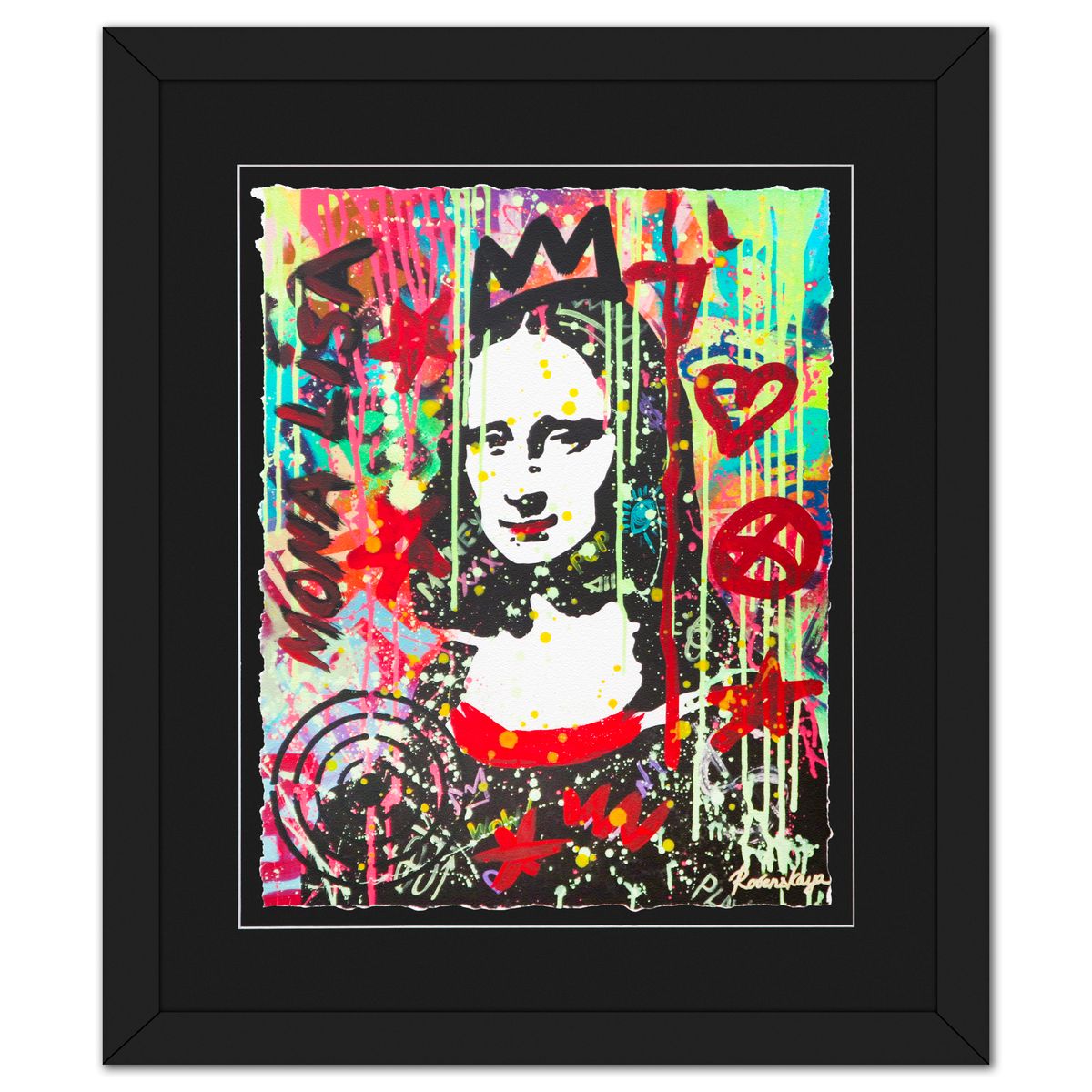 Nastya Rovenskaya- Original Mixed Media on Deckle Edge Paper "The Colours of Mona Lisa"
