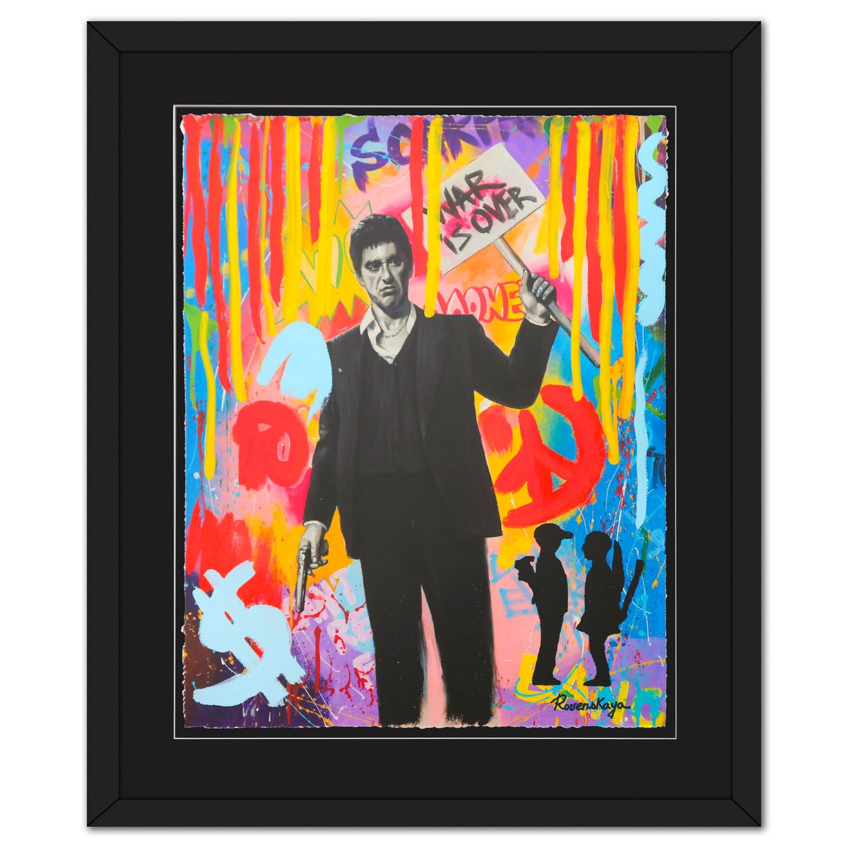 Nastya Rovenskaya- Original Mixed Media on Deckle Edge Paper "War is Over"