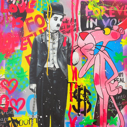 Nastya Rovenskaya- Original Mixed Media on Deckle Edge Paper "Think in Pink"