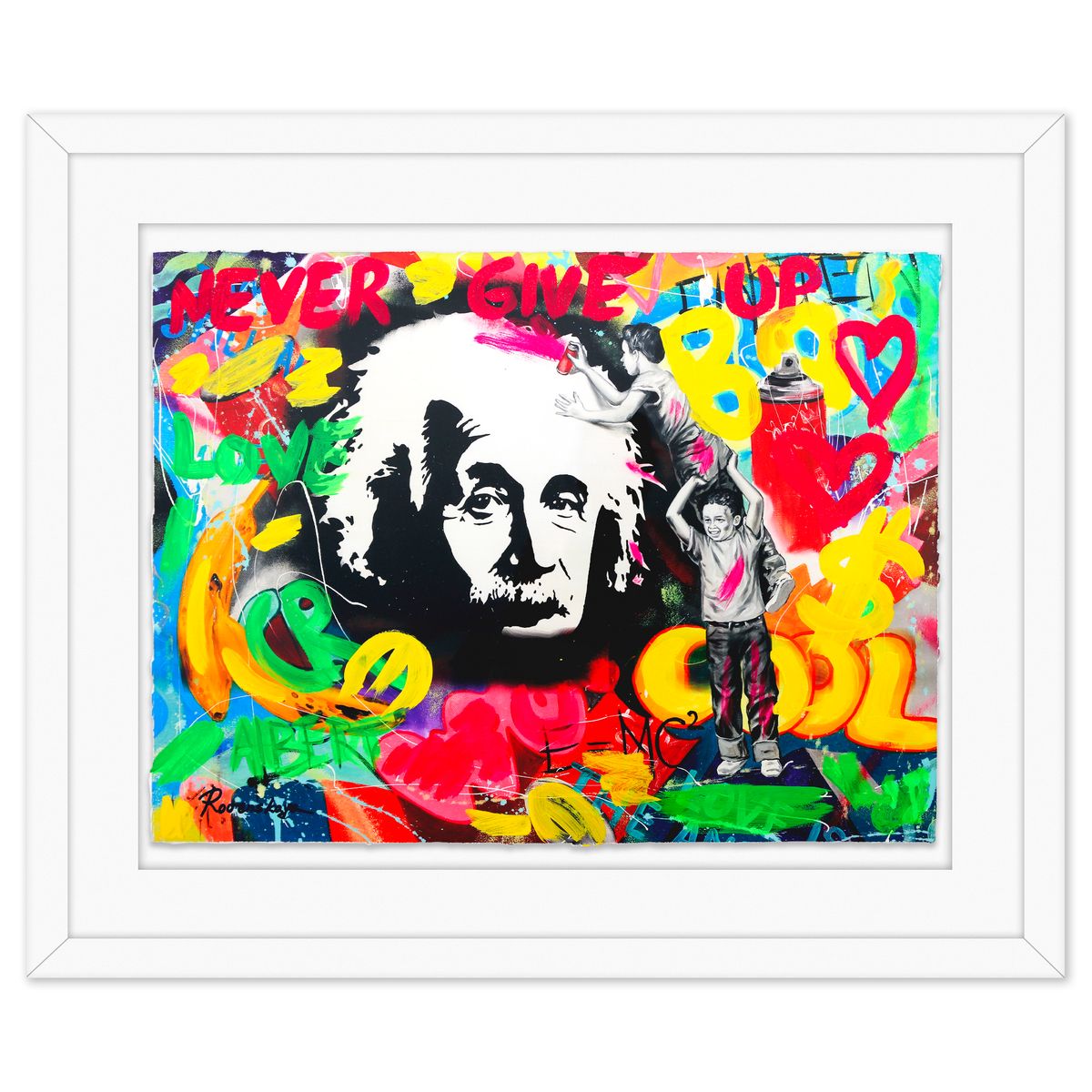 Nastya Rovenskaya- Original Mixed Media on Deckle Edge Paper "The Genius"