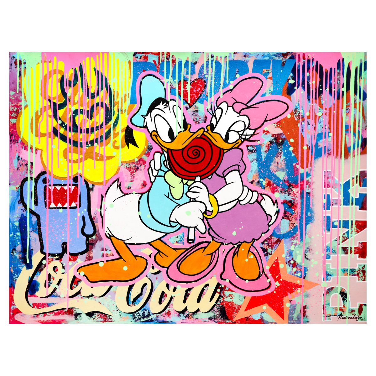 Nastya Rovenskaya- Original Oil on Canvas "Sugar Rush Romance"