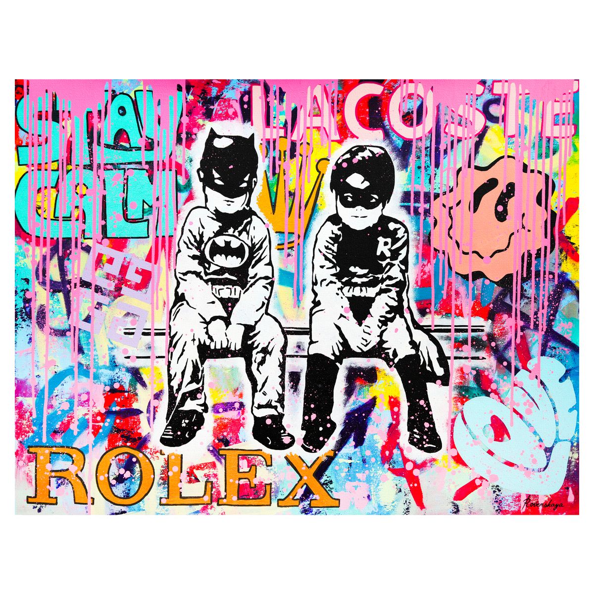 Nastya Rovenskaya- Original Oil on Canvas "Future Heroes"