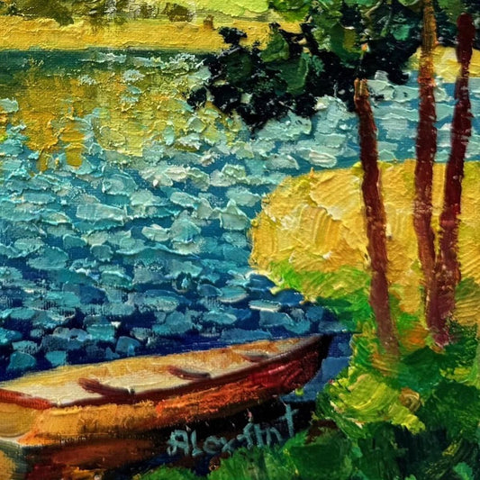 Alexander Antanenka, "Blue Sky" Hand Signed Original Painting on Canvas with Letter of Authenticity.