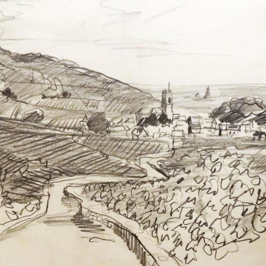 Wayne Ensrud "Pommard, Burgundy" Pencil Original Artwork; Hand Signed; COA