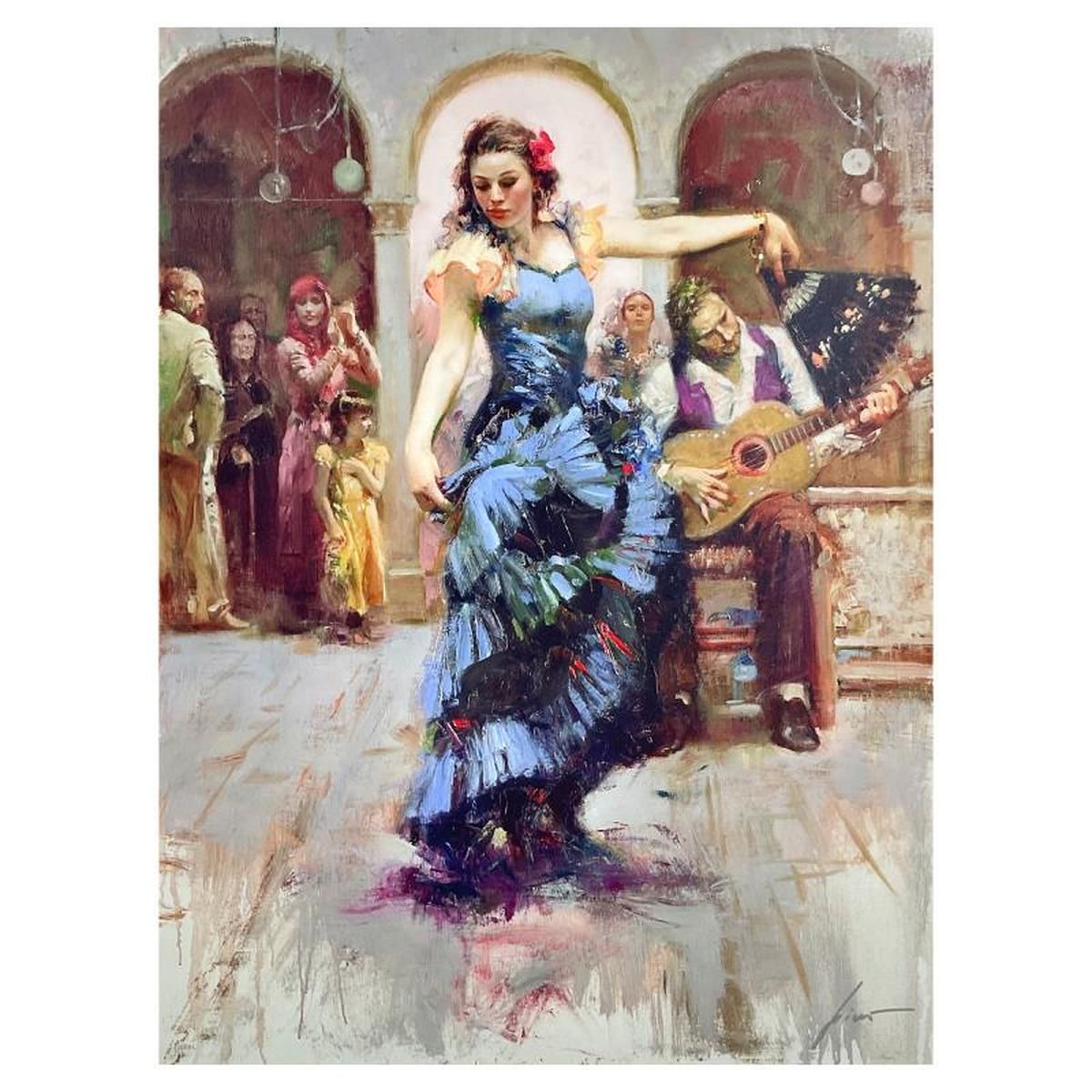 #1 in Edition: Pino (1939-2010) "Dancing at Dusk" Limited Edition on Canvas, HC Numbered 1/25 and Hand Signed with Certificate of Authenticity.