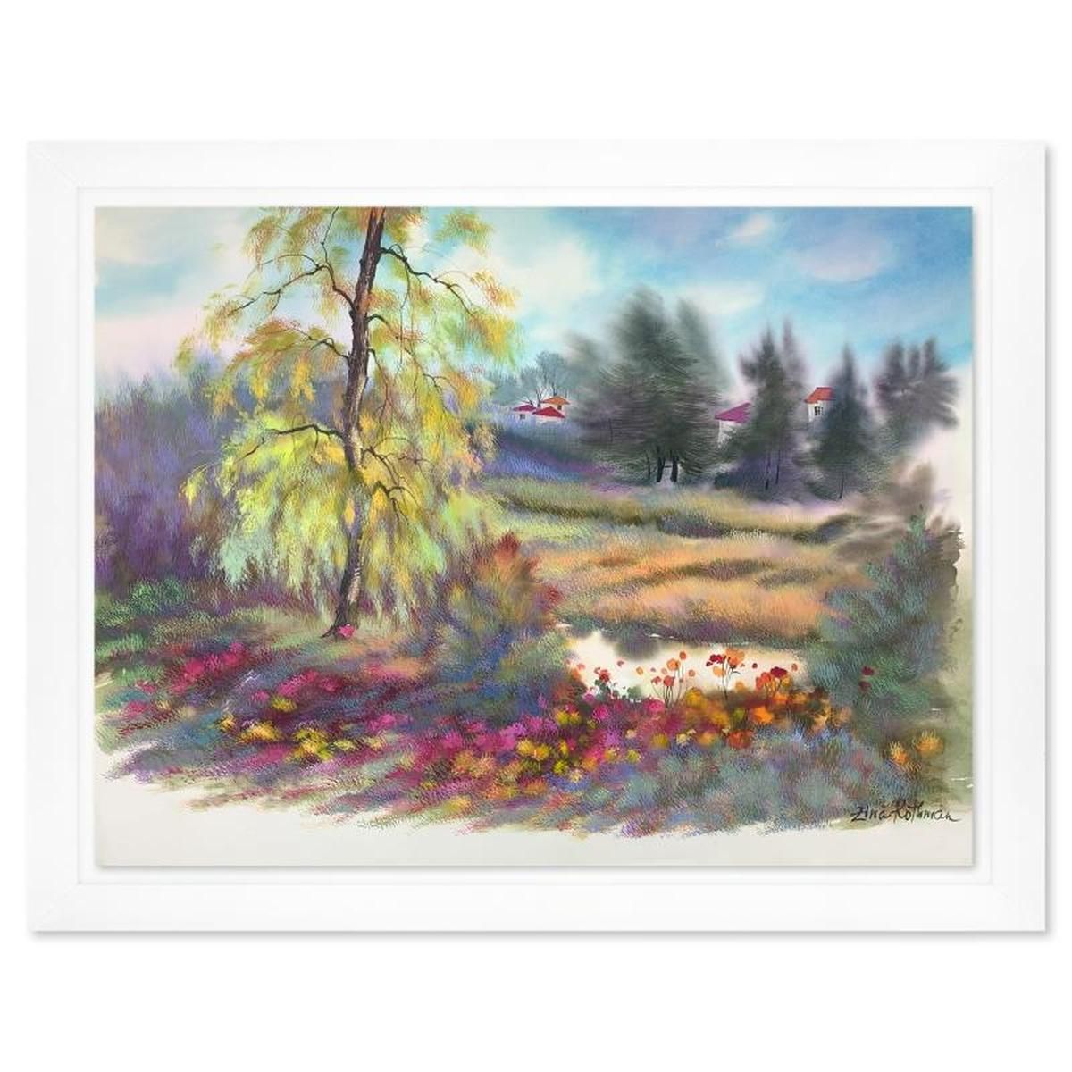 Zina Roitman, Framed Hand Signed Original Painting with Letter of Authenticity.
