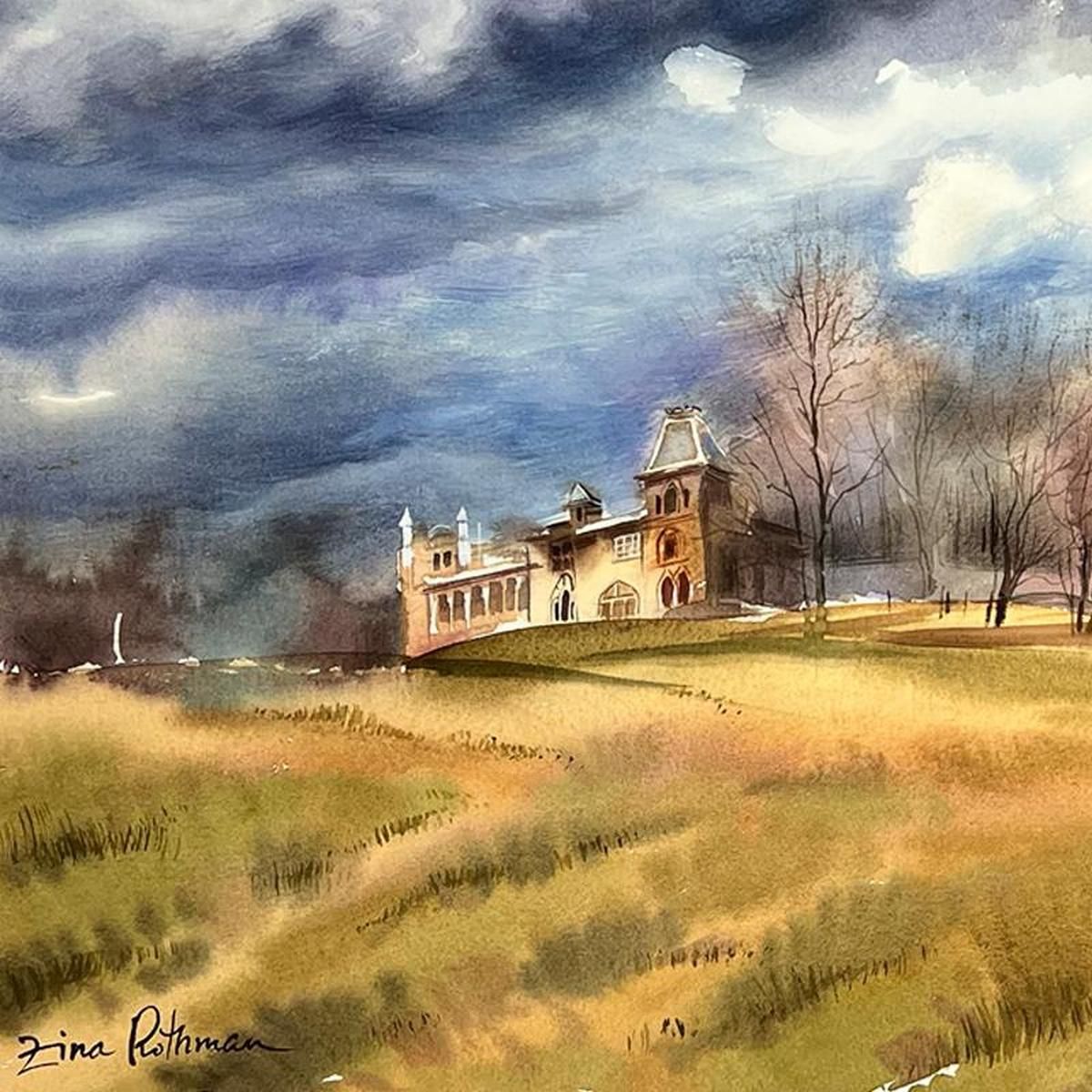 Zina Roitman, Hand Signed Original Painting with Letter of Authenticity.