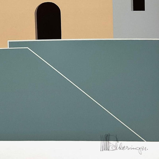 William Schlesinger (1915-2011), "Mountain Village" Limited Edition Serigraph from an HC Edition, Hand Signed with Letter of Authenticity